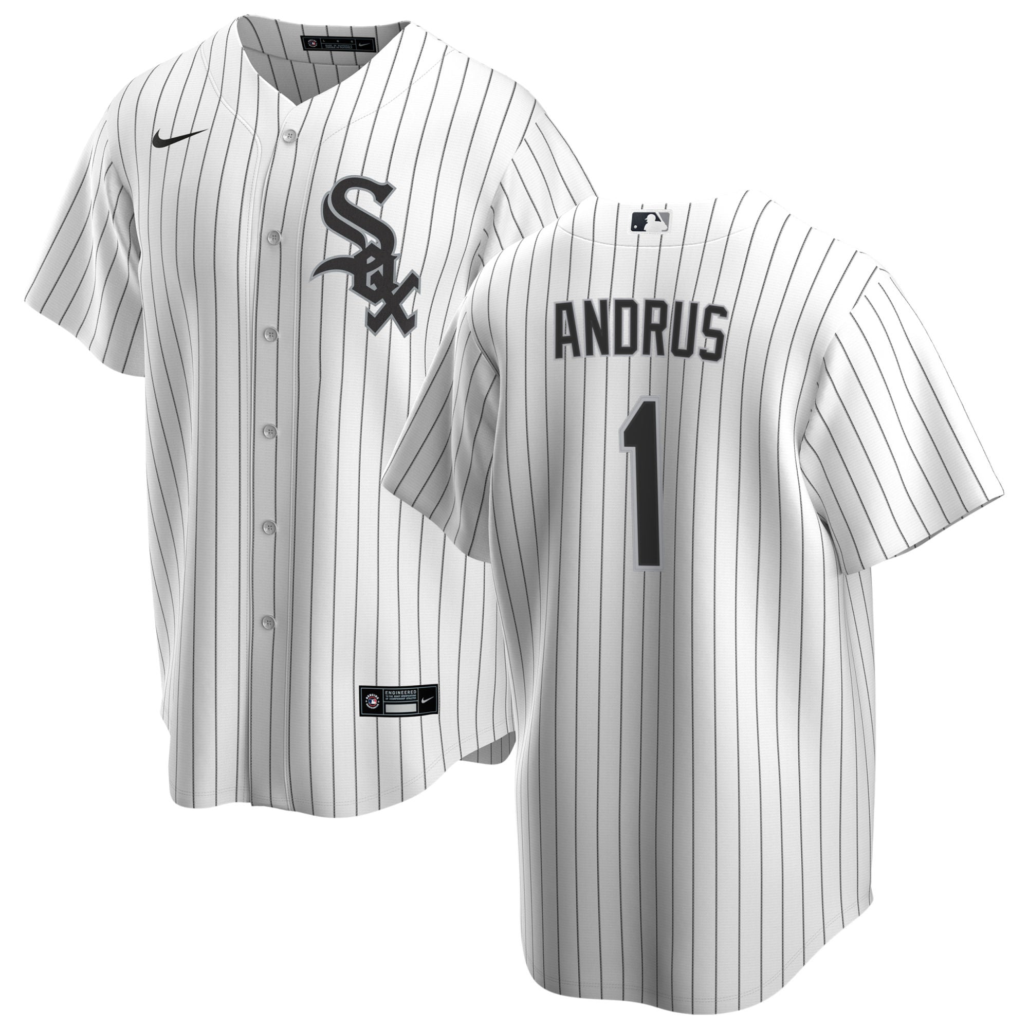 My Store Men's Elvis Andrus Chicago White Sox Home White Premium Stitch Replica Jersey L