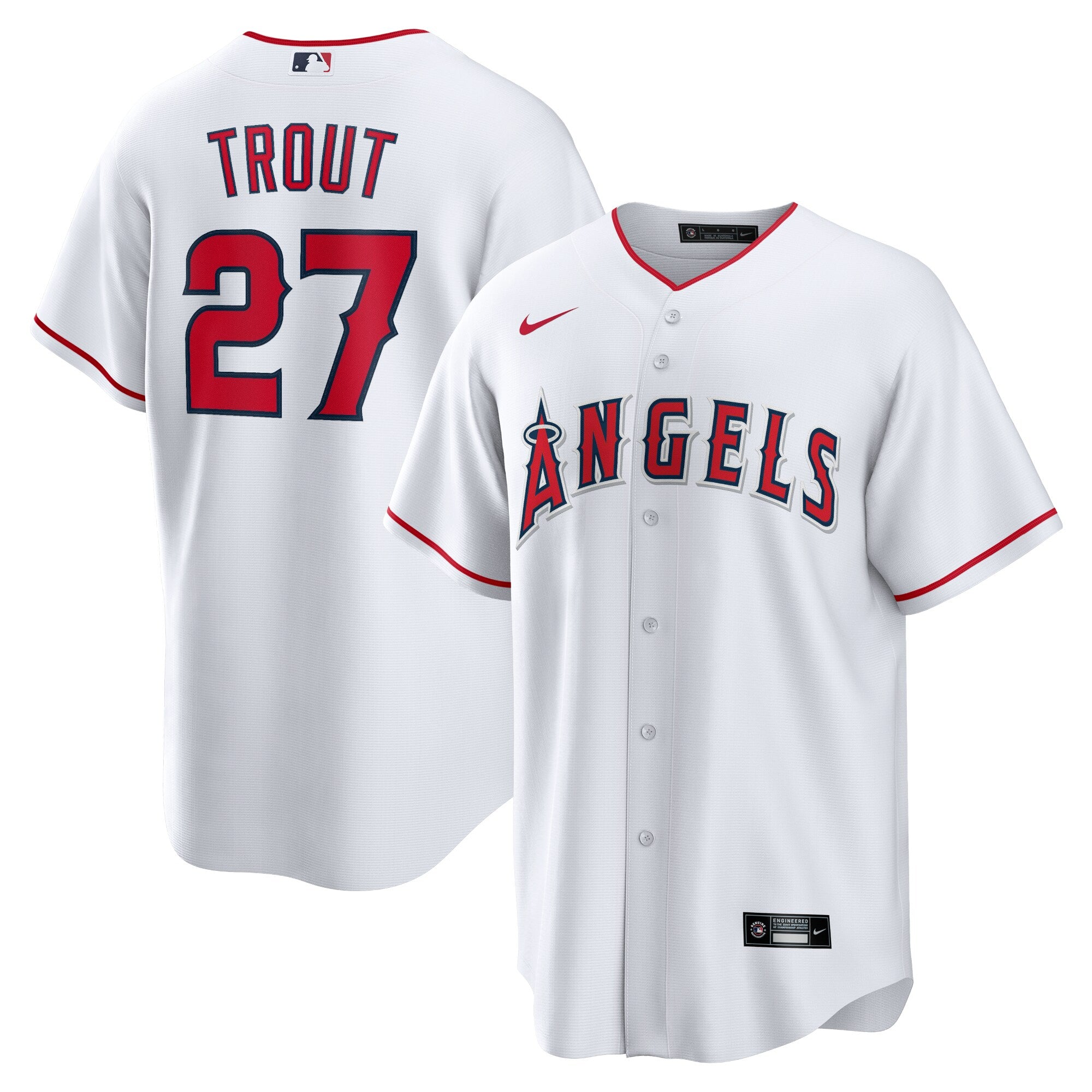 Men's Los Angeles Angels Mike Trout Nike Red Alternate Replica