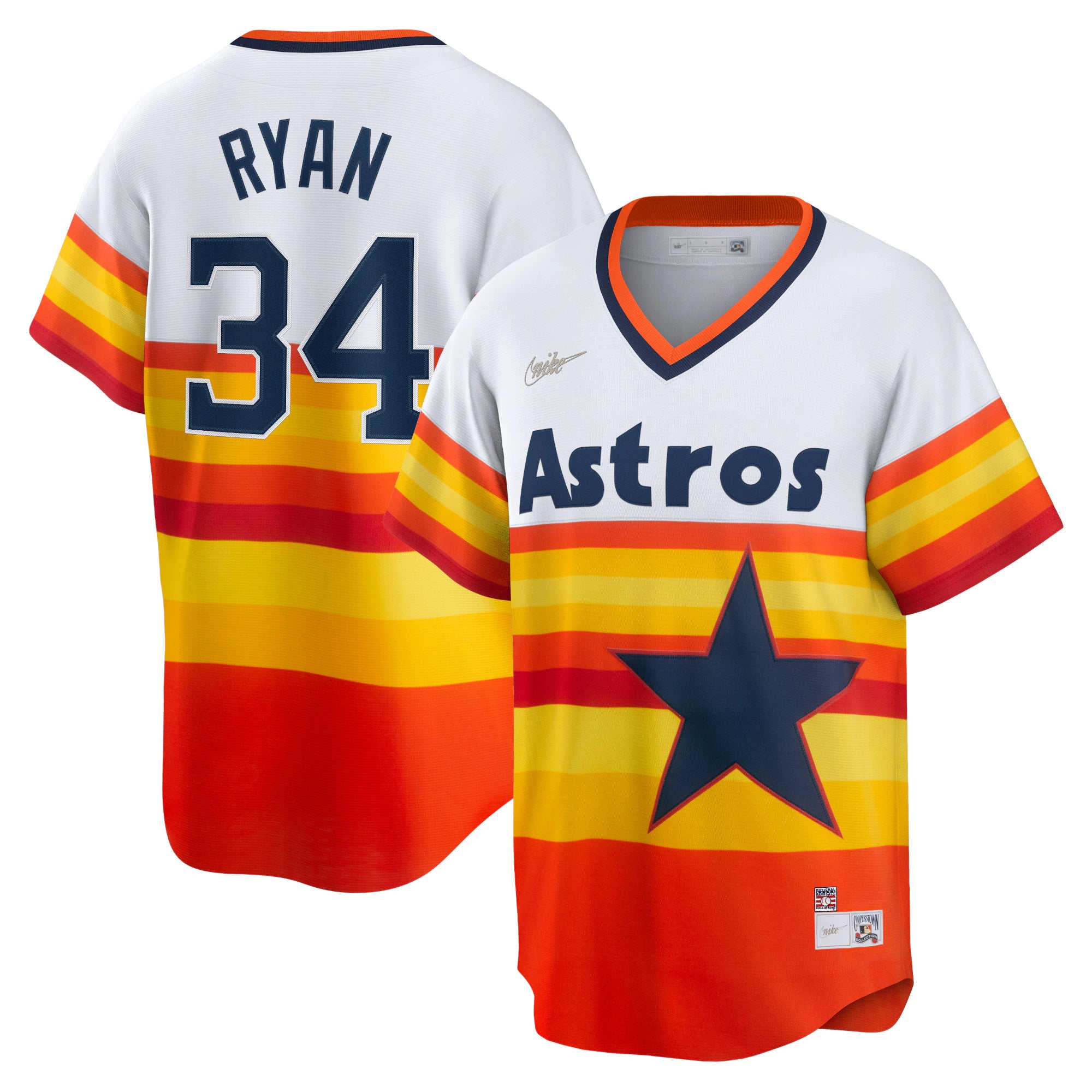 Men's Nike Nolan Ryan White Texas Rangers Home Cooperstown Collection  Player Jersey