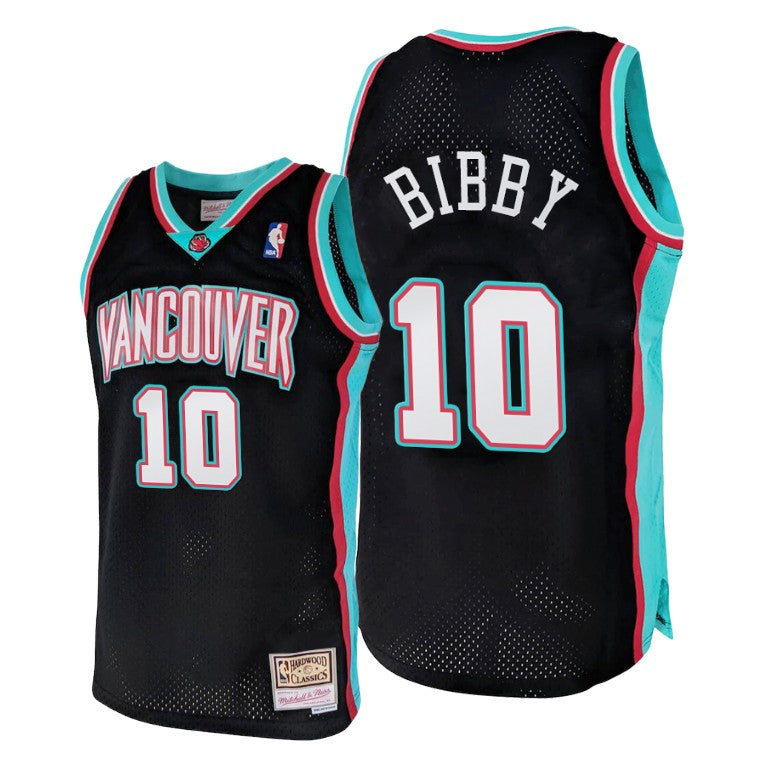 Mitchell & Ness Mike Bibby Black Vancouver Grizzlies 2000-01 Hardwood Classics Swingman Jersey