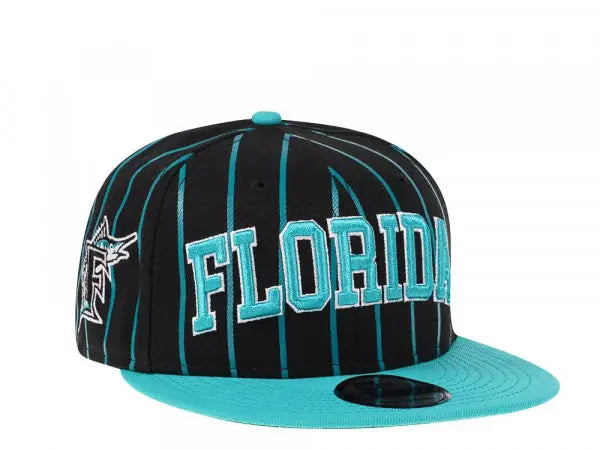 Miami Marlins New Era Arch 59FIFTY Fitted Hat - Black