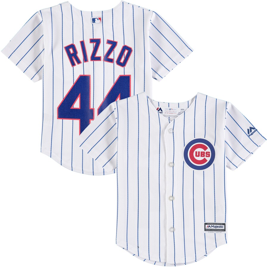Majestic Anthony Rizzo Chicago Cubs Infant White/Royal Home Official Cool Base Player Jersey
