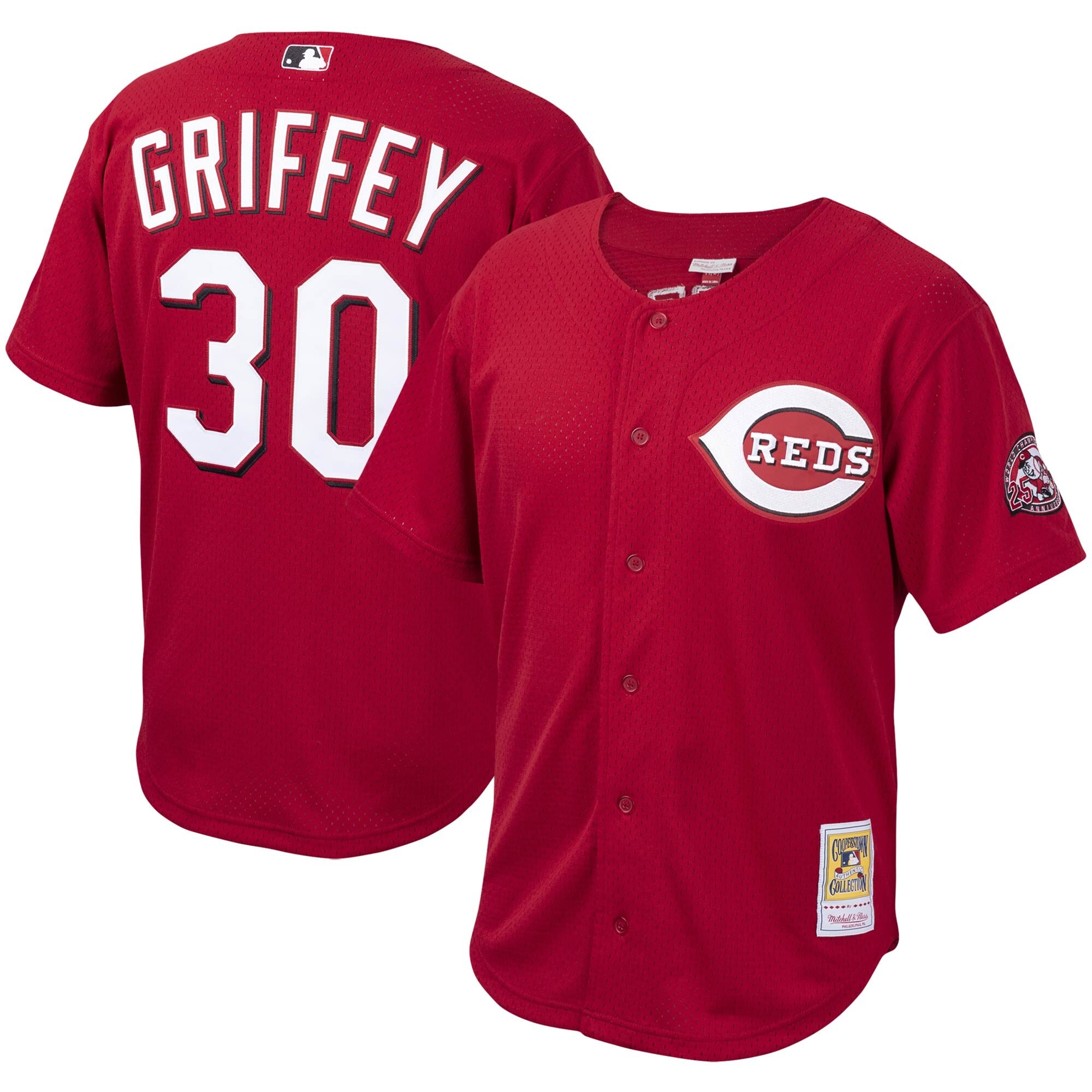 Mitchell & Ness Men's Cincinnati Reds Ken Griffey Jr. Cooperstown Collection Mesh Batting Practice Jersey XL