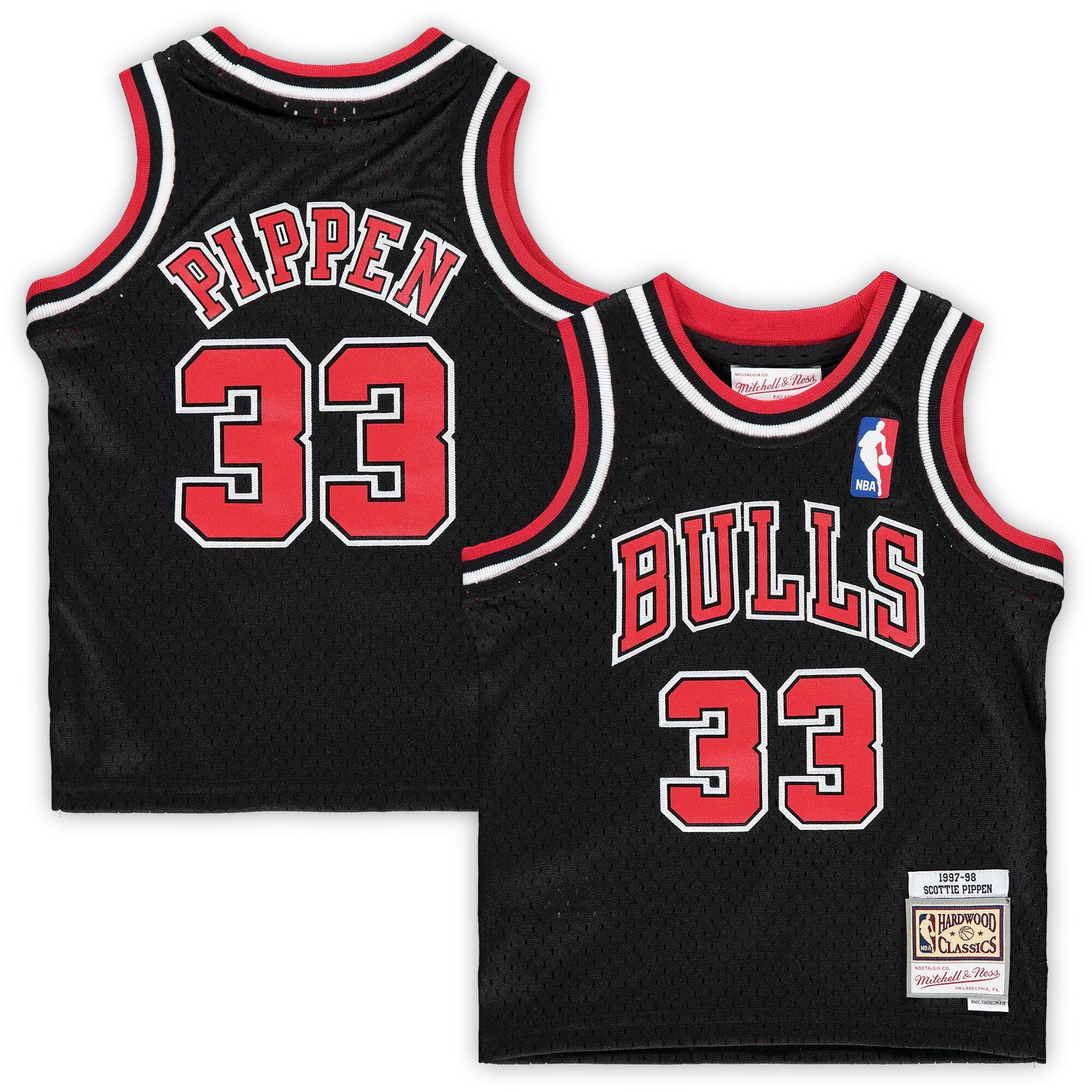 Mitchell & Ness Scottie Pippen Bulls 1997 Jersey Mens Size Small Black  Green Red