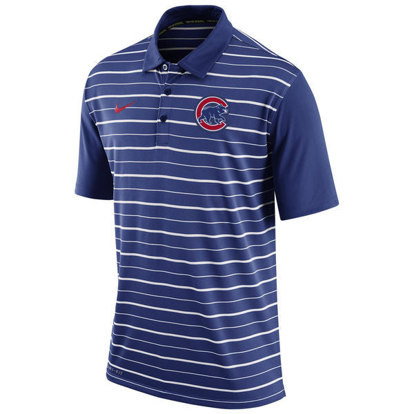 Chicago Cubs Nike Dri-FIT Stripe Polo - Royal