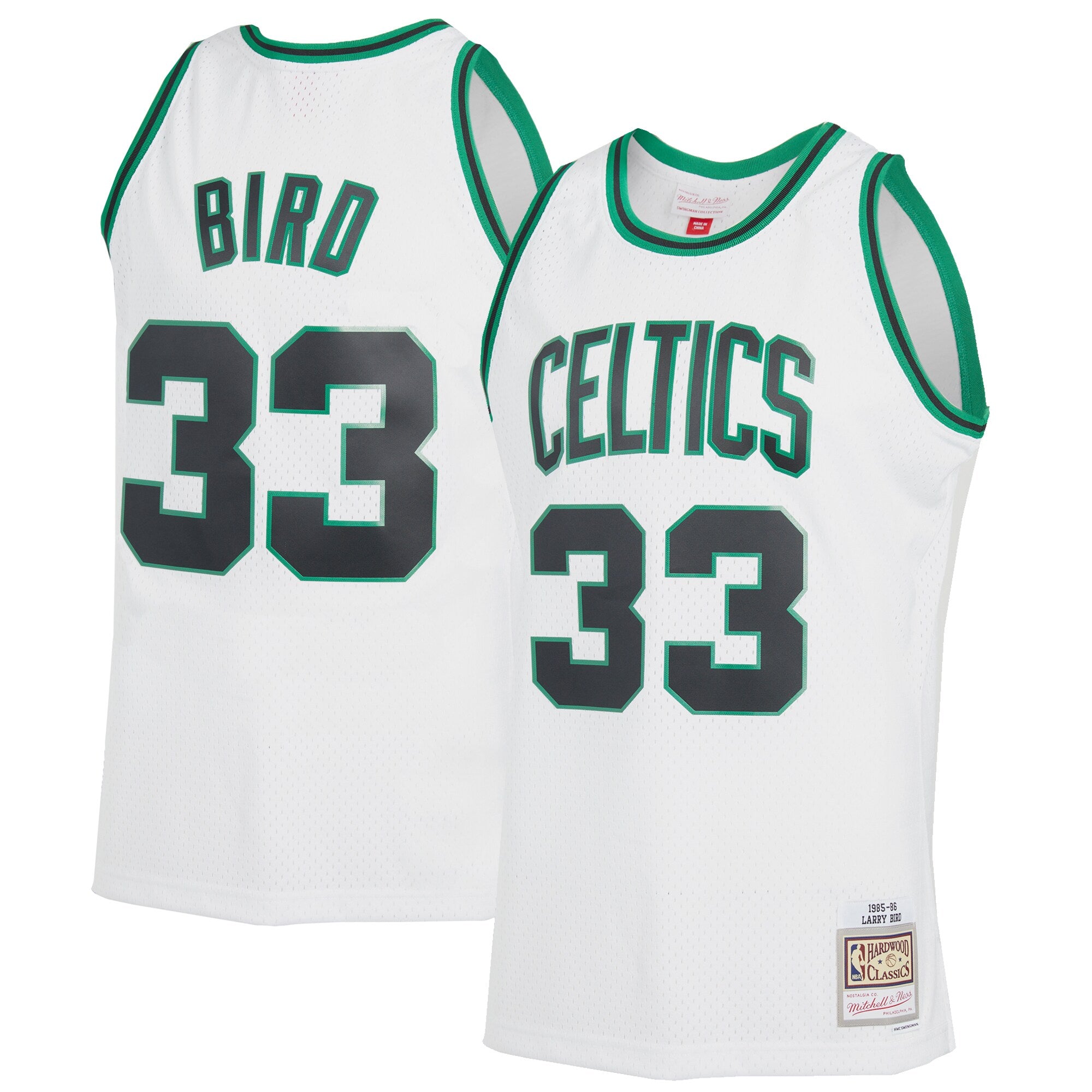 Mitchell & Ness Men's Larry Bird Green Boston Celtics Hardwood Classics  1985 Hyper Hoops Swingman Jersey