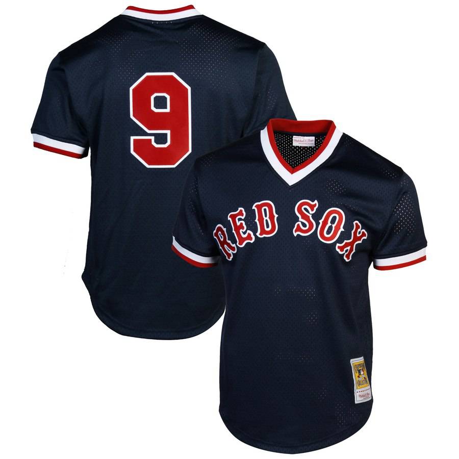 Boston Red Sox NIKE White Home Ted Williams #9 Replica Jersey