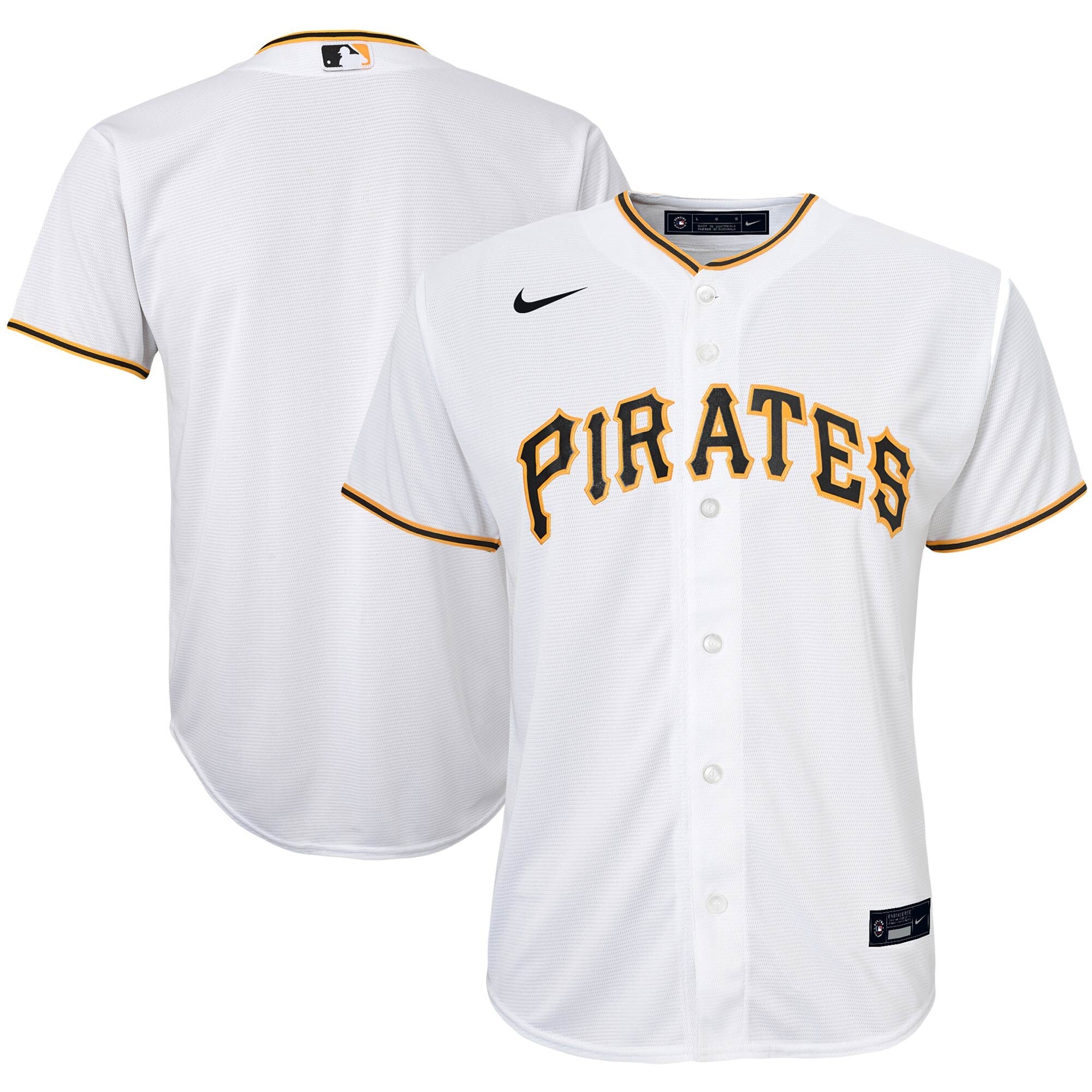 Men's Pittsburgh Pirates Nike White Home Blank Replica Jersey