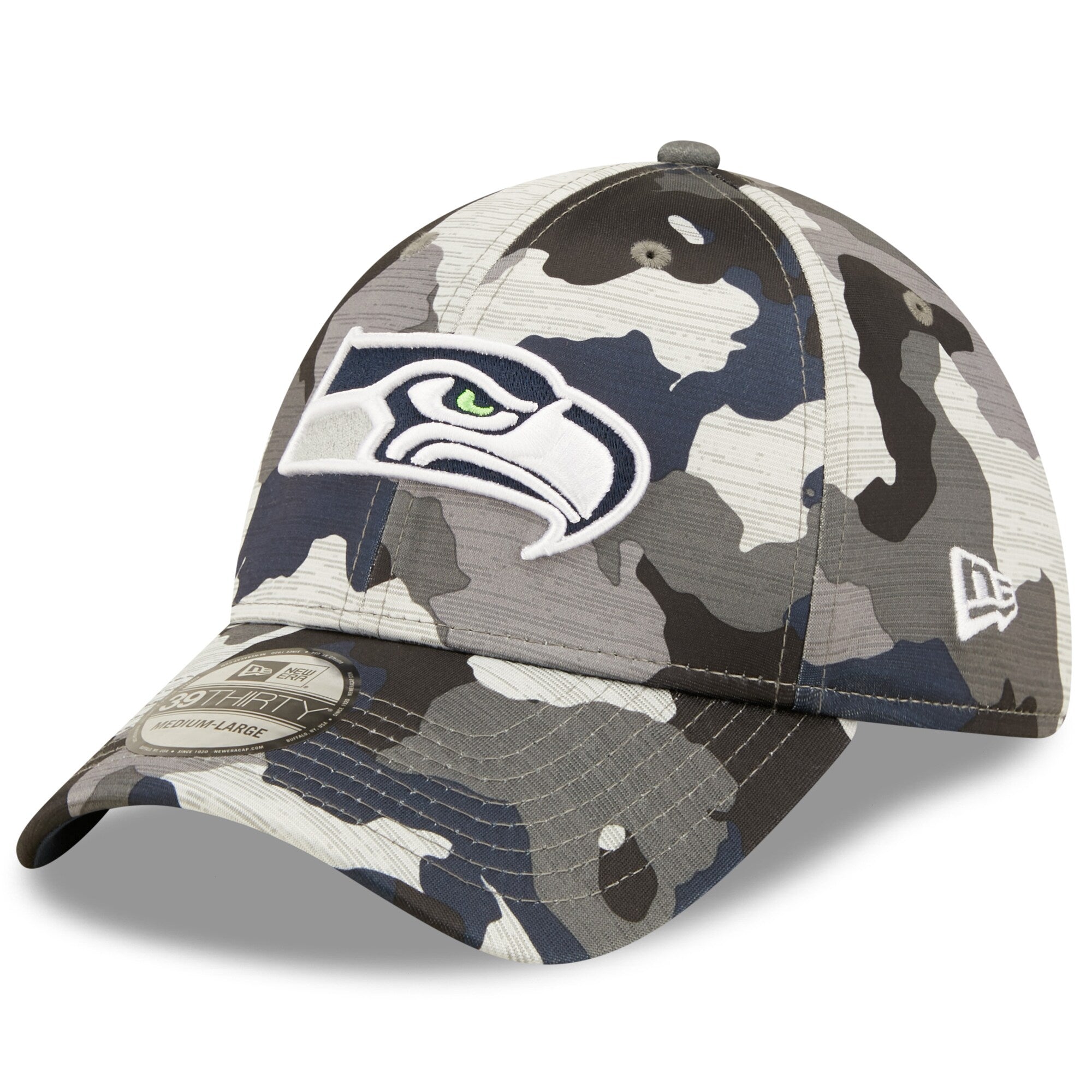 New Era / Men's Baltimore Ravens Sideline Traning Camp 2022 Camouflage  39Thirty Stretch Fit Hat