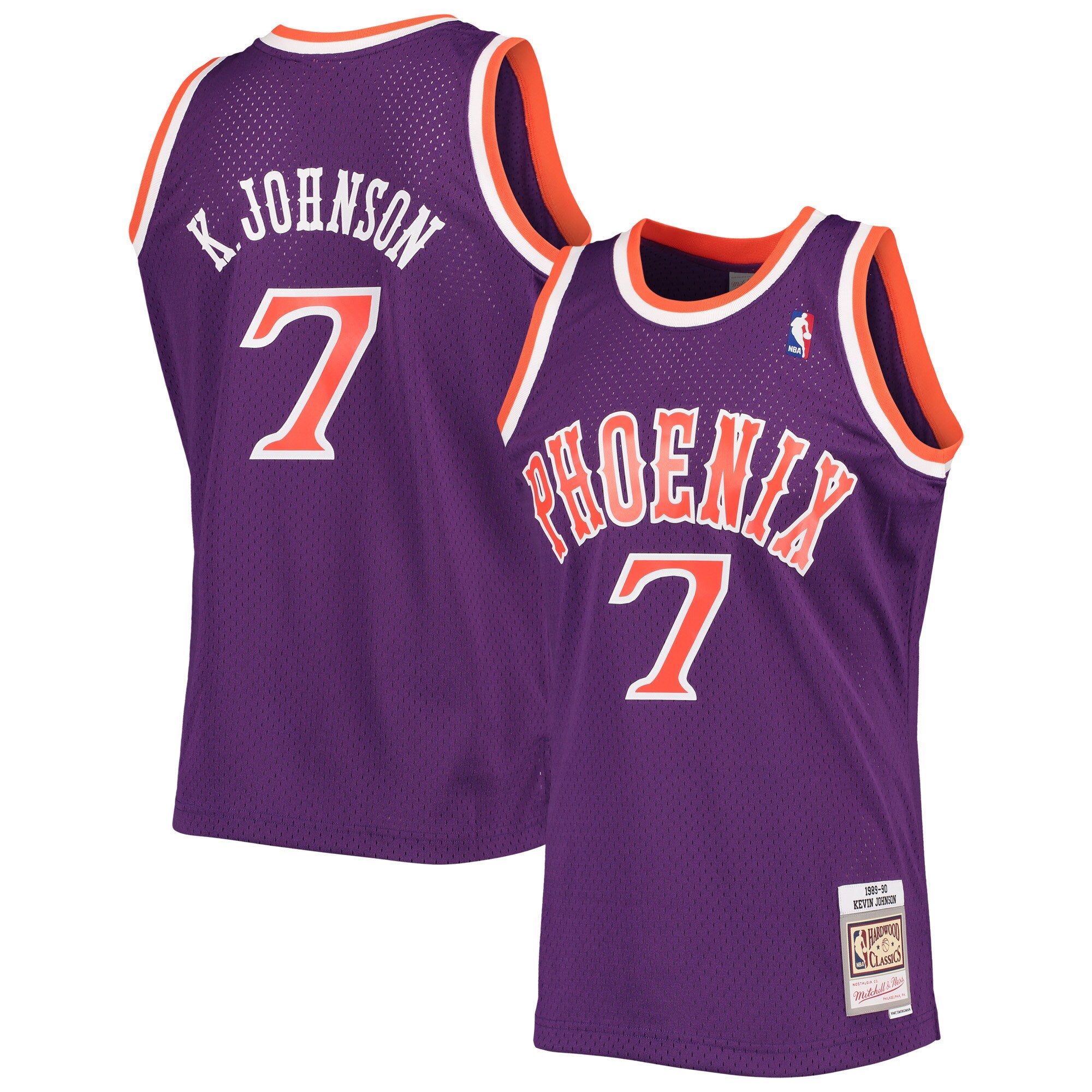 Men's Mitchell & Ness Kevin Johnson White Phoenix Suns 1989-90 Hardwood  Classics Swingman Jersey