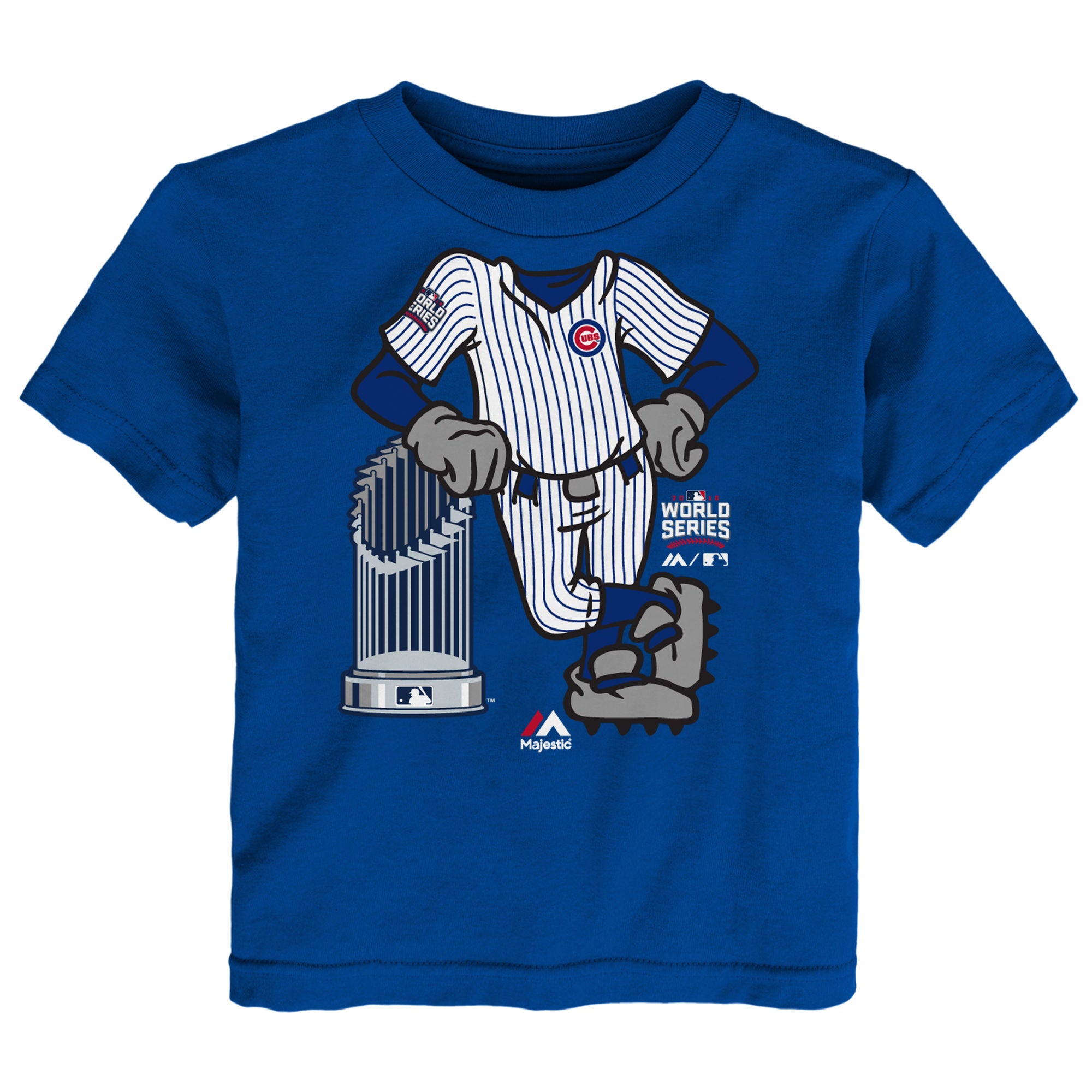 Majestic Mens Chicago Cubs 2016 World Series Graphic T Shirt Blue