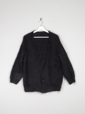 Women's Black Vintage Mohair Cardigan S/M