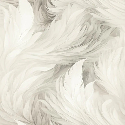 Plume Ivory Feather Wallpaper