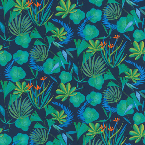 Botanical Blue Wallpaper