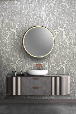 Enzo Grey Marble Wallpaper