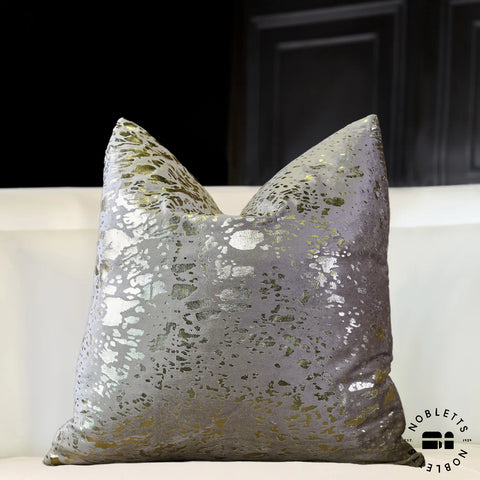 Feroz Grey/Gold Foil Cushion