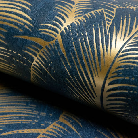 Palmeira Palm Blue Wallpaper