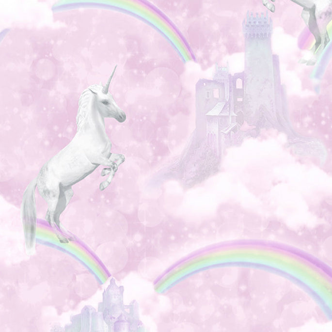 Pink Unicorn Fabric Wallpaper and Home Decor  Spoonflower
