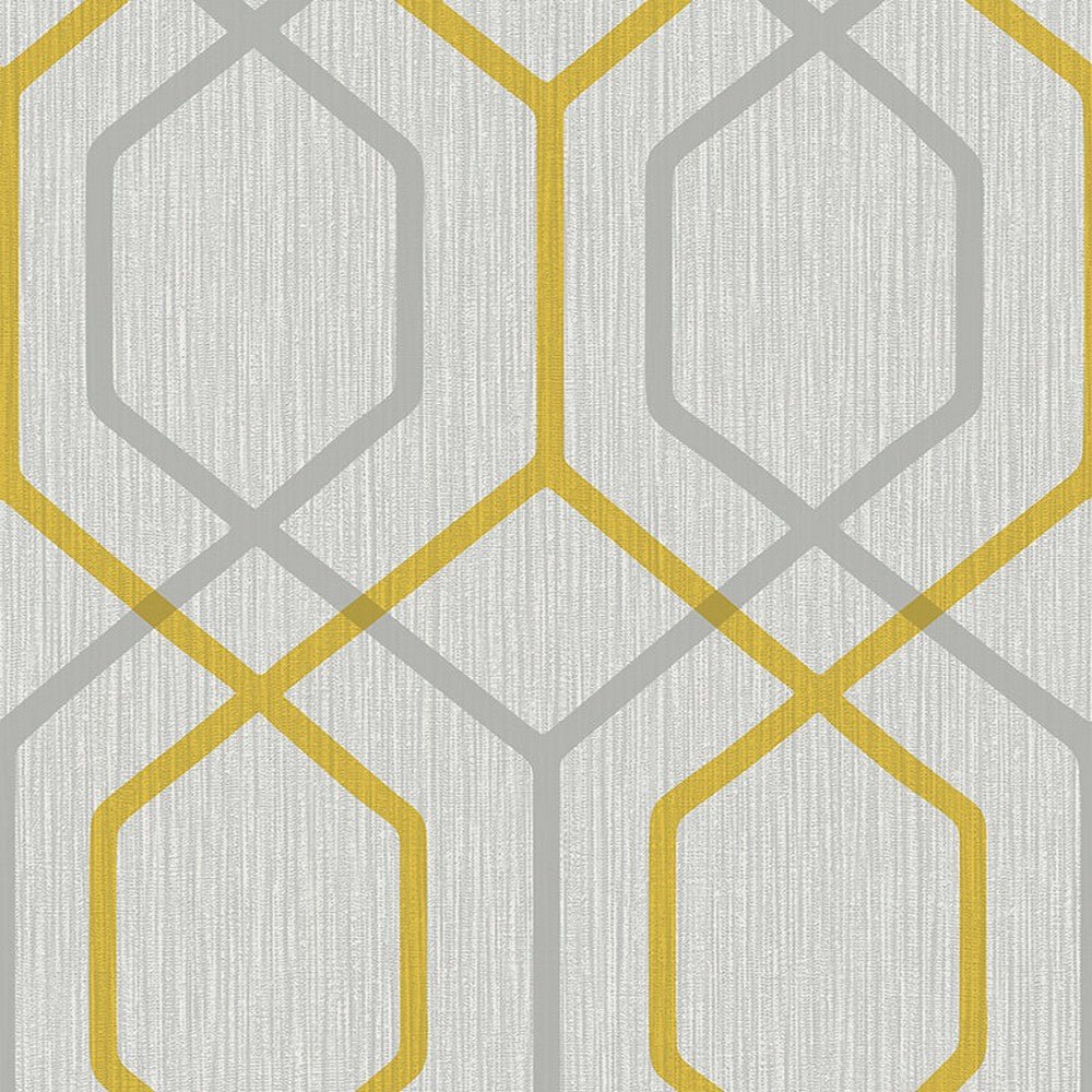 Belgravia Azzurra Leaf Wallpaper  GreyYellow 9508  wwwbatleydiycouk