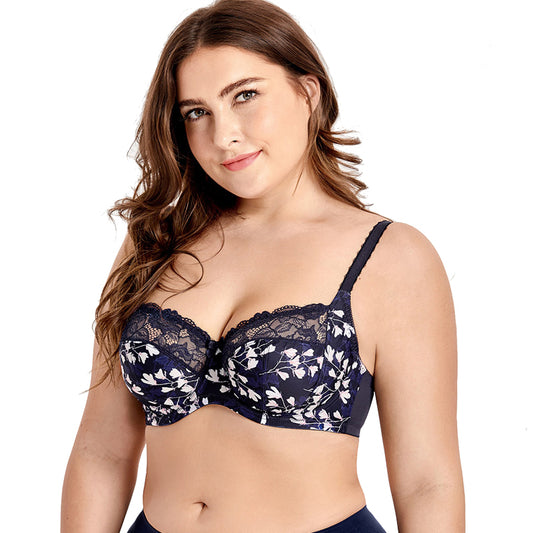 Bseka Plus Size Front Closure Bras For Women No Underwire Full