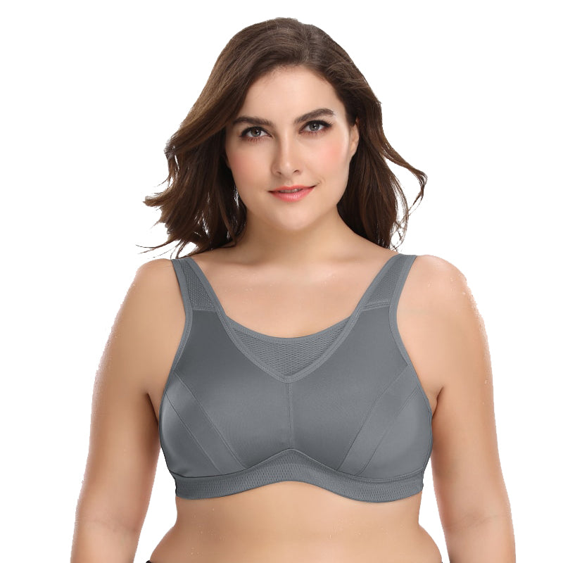 Plus size full cup non-padded wireless sports bra (Size 34-48, B-G) - SSHK Shop by SS Online Trading product image