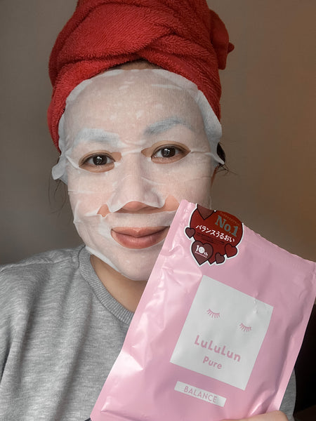 Lululun Pure Balance. Lululun Pink Review. Japanse sheet mask. Popular japanese mask. Murasaki Cosmetics