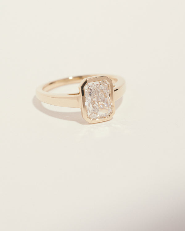 1.66ct radiant cut diamond engagement ring.