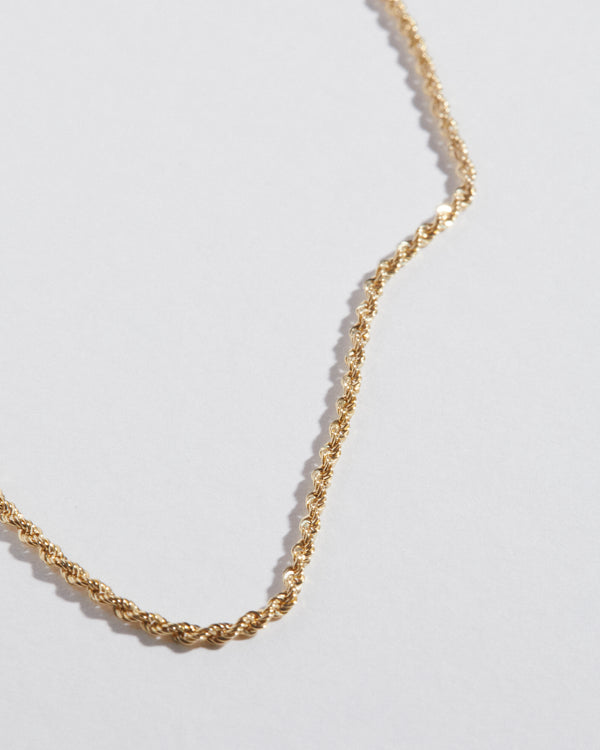9kt yellow gold rope chain