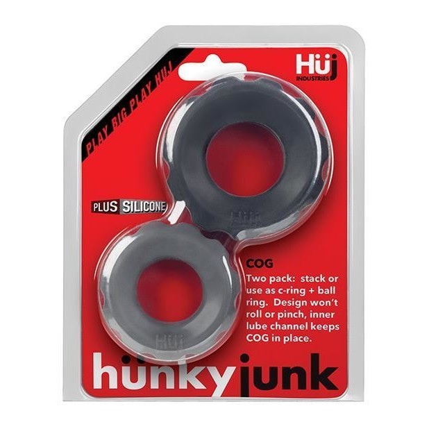 Hunkyjunk Cog 2-size C-ring Tar-stone OXBALLS Sextoys for Men
