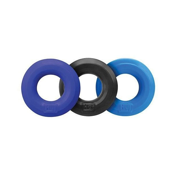 Hujcock - Hunkyjunk Huj C-ring 3pk Blue- Multi (net)(out Mid Jun) | Sextoys for Men |  OXBALLS