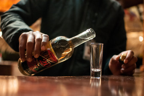 Mezcal pouring