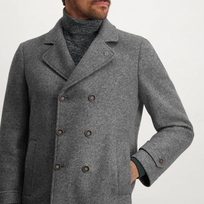 manteau gris argenté