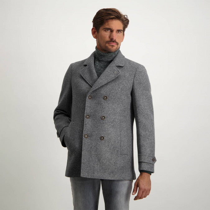 manteau gris argenté