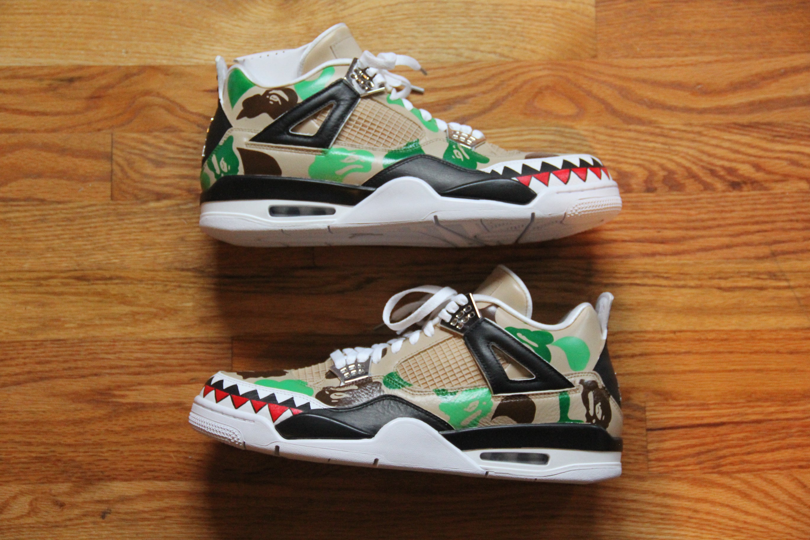 custom bape jordans