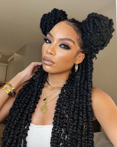 single twist braids hairstyle