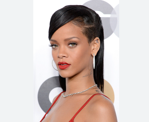 rihanna undercut shaved side hairstyle