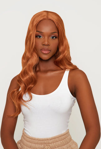 Ginger wig on black girl