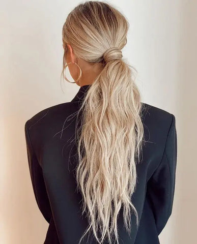 low sleek pontail hairstyles