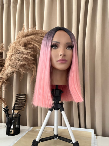 Long-Bob-Pink-Hair-Wigs