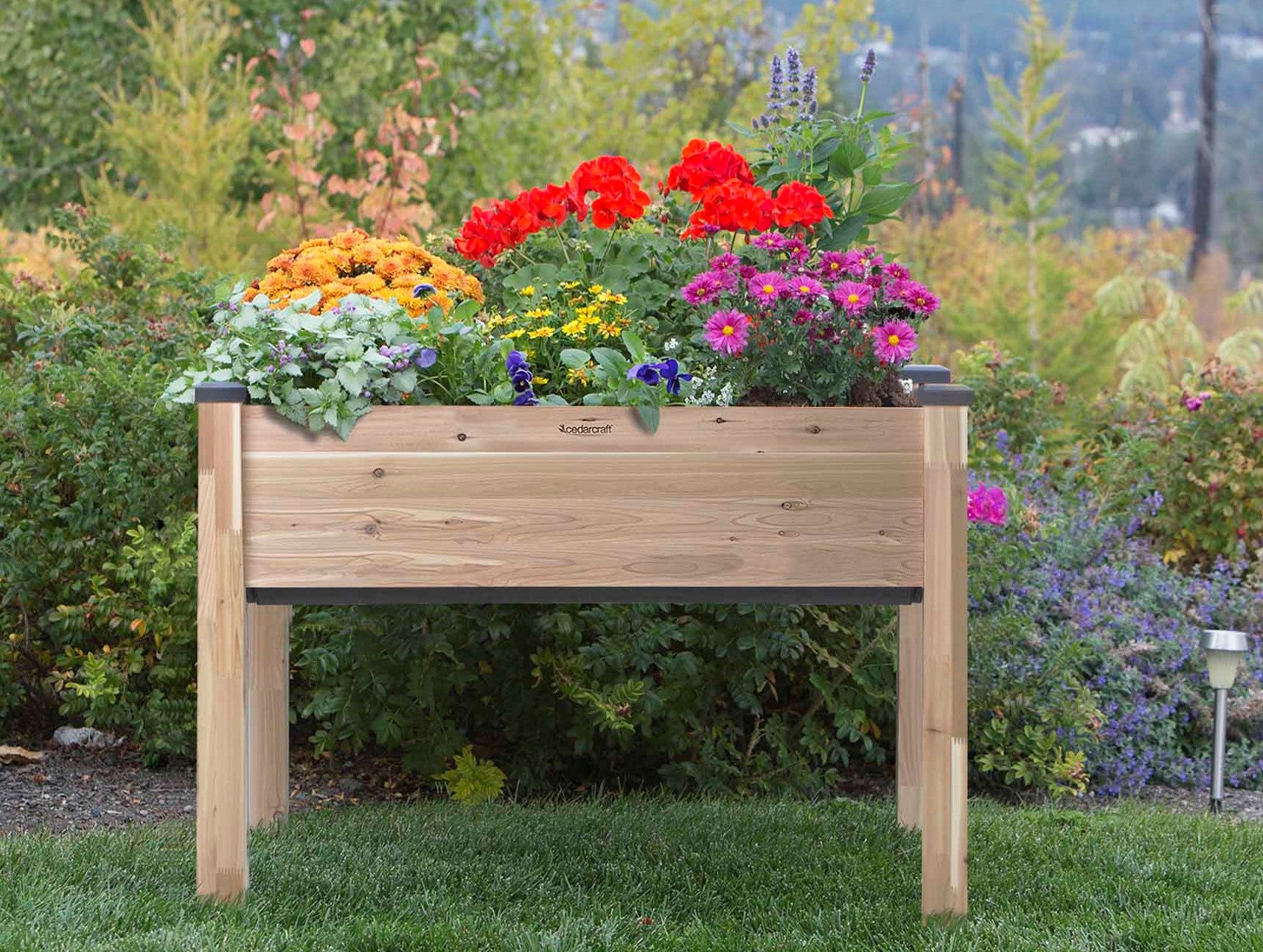 Self-Watering Elevated Cedar planter (23