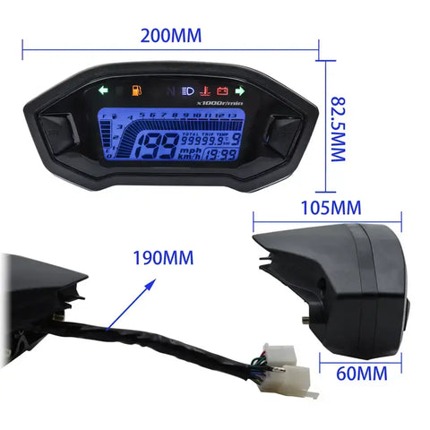 Compteur de vitesse compatible avec moto custom Special Zaddox SM30 digital  CB7123 ✓ Achetez maintenant !