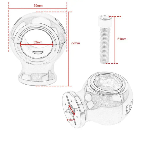 Pontet de  Guidon 32 mm Dimension