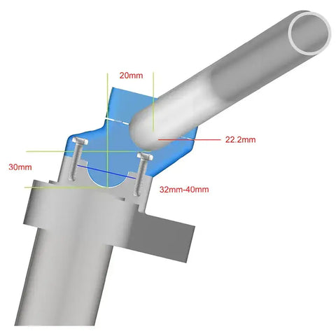 Rehausse Guidon Moto 22mm Dimension