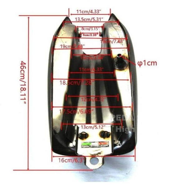 réservoir moto adaptable dimension