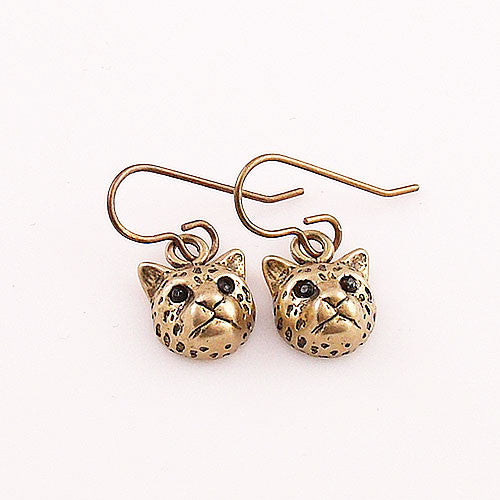 Animal Leopard Yellow Bronze Earrings