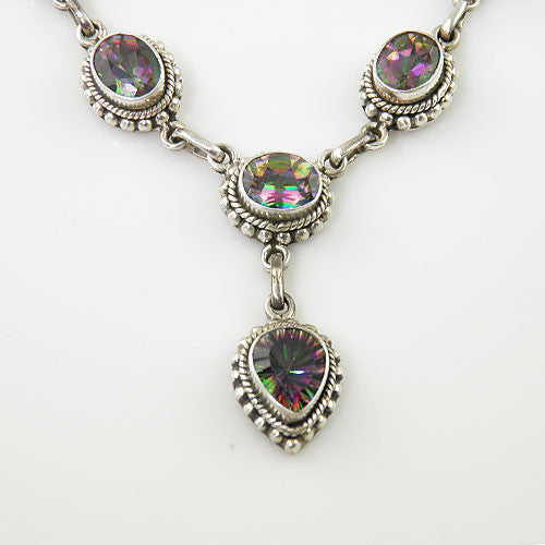 Mystic Topaz Sterling Silver Necklace – Keja Designs Jewelry