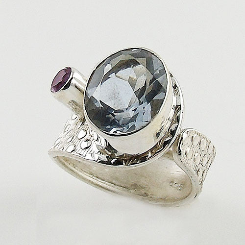 Alexandrite & Amethyst Sterling Silver Adjustable Wrap Ring – Keja ...