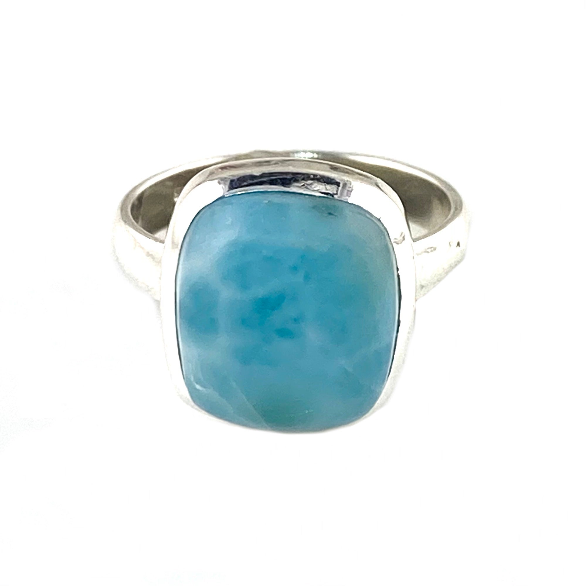 Larimar Sterling Silver Square Ring