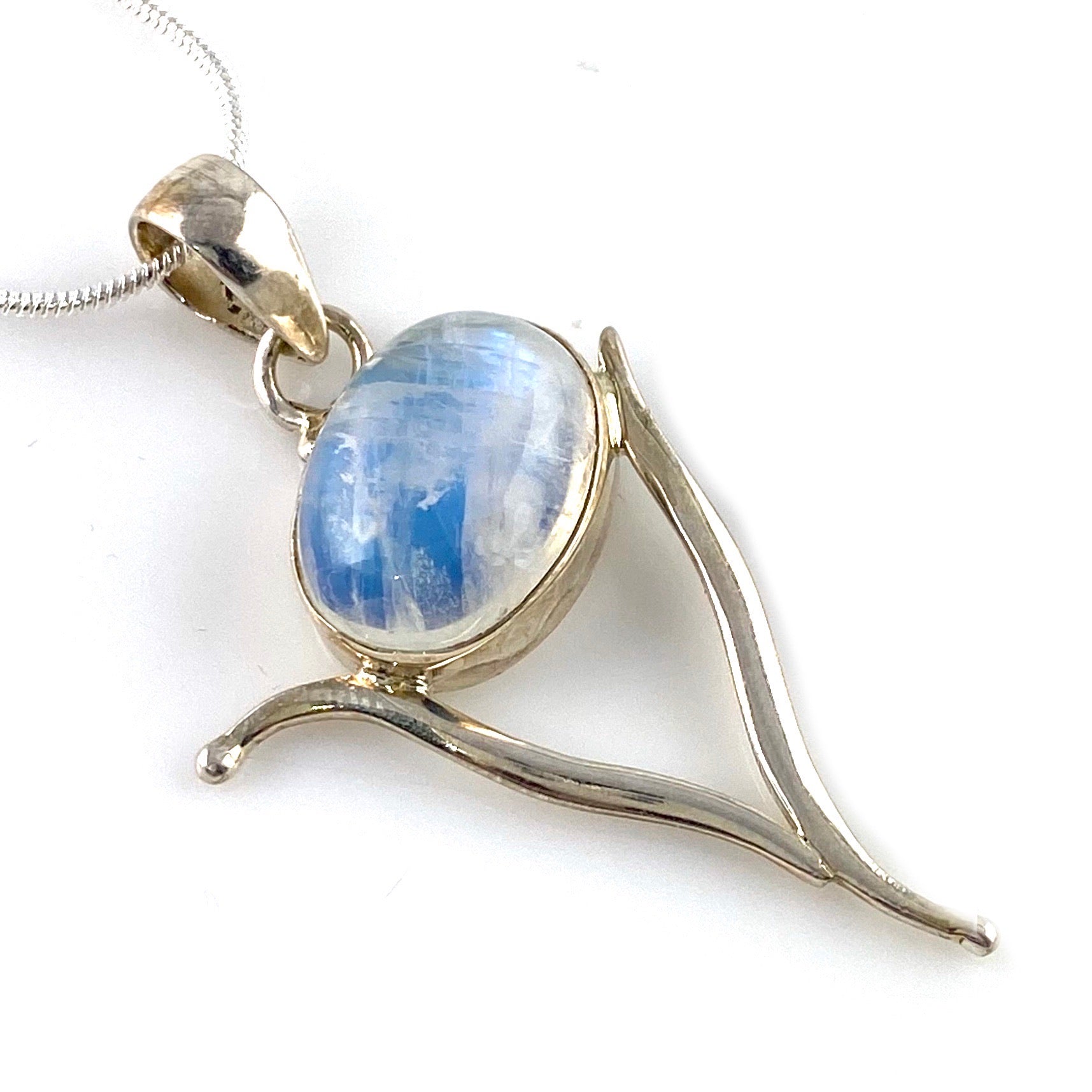 Moonstone Sterling Silver Vortex Pendant