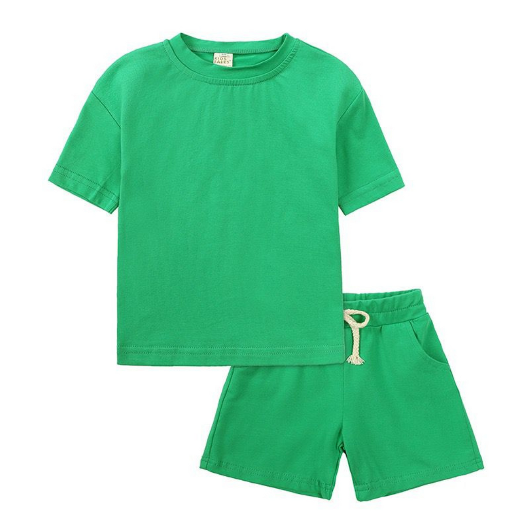 Kids Tales Shorts and Tee Set - Emerald Green – Crafty Wholesale Limited